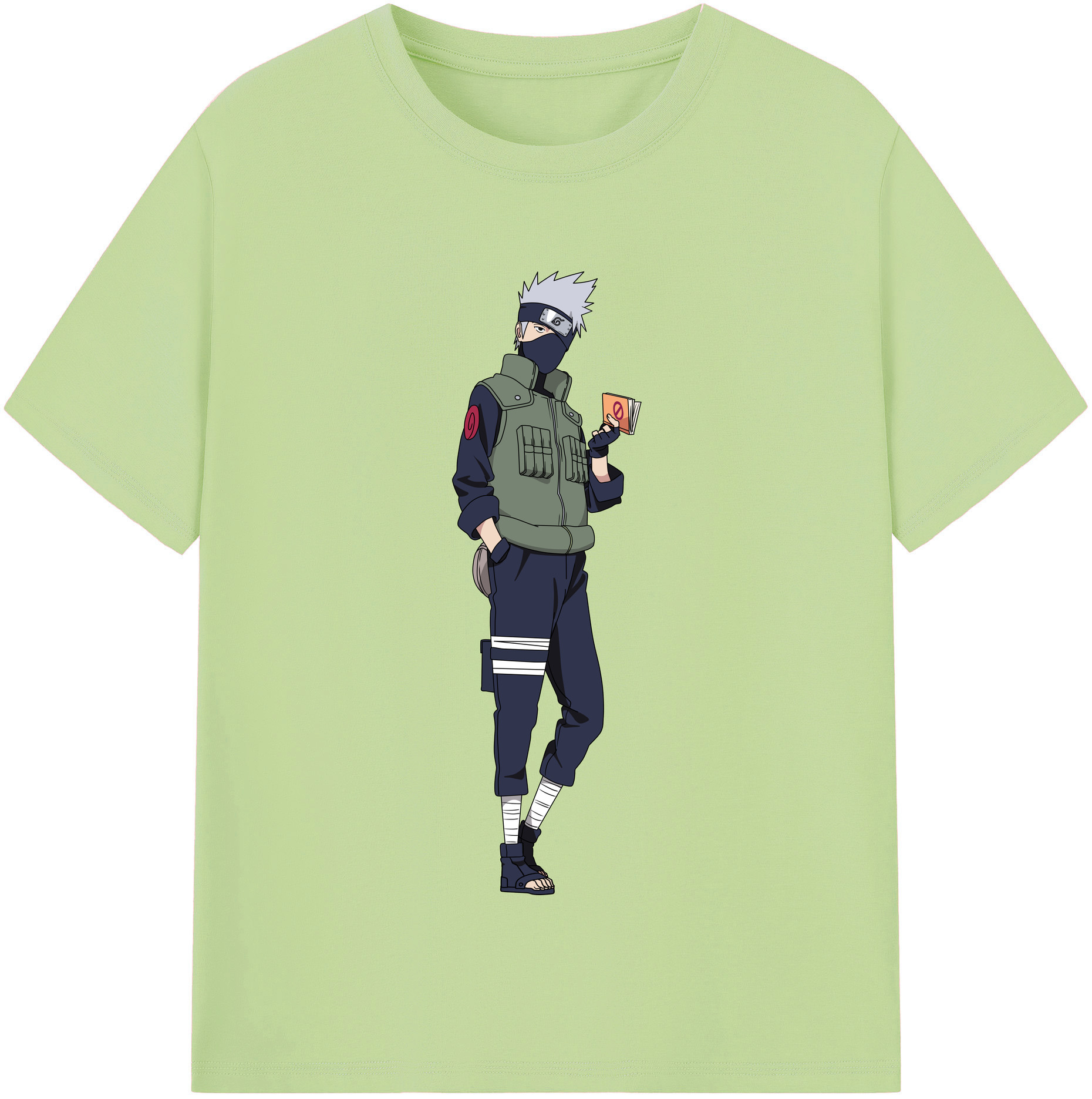 （画像用） NARUTO -ナルト- はたけ カカシ Hatake Kakashi 綿100％半袖Tシャツ（フロントプリント）